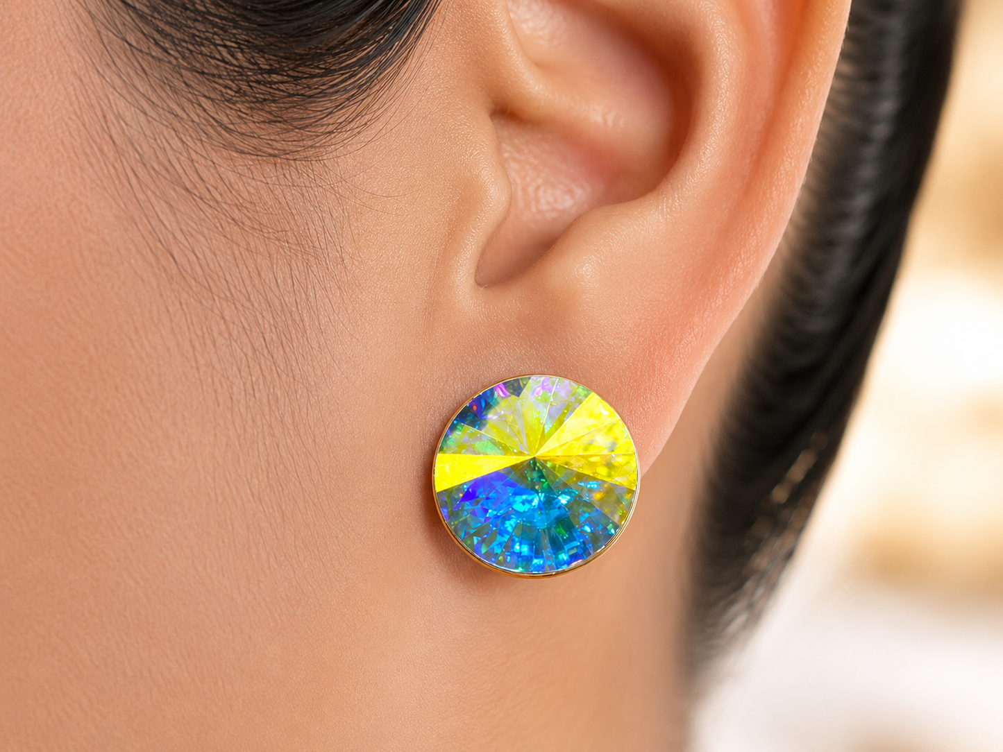 Aurora Prism CZ Stud Earrings