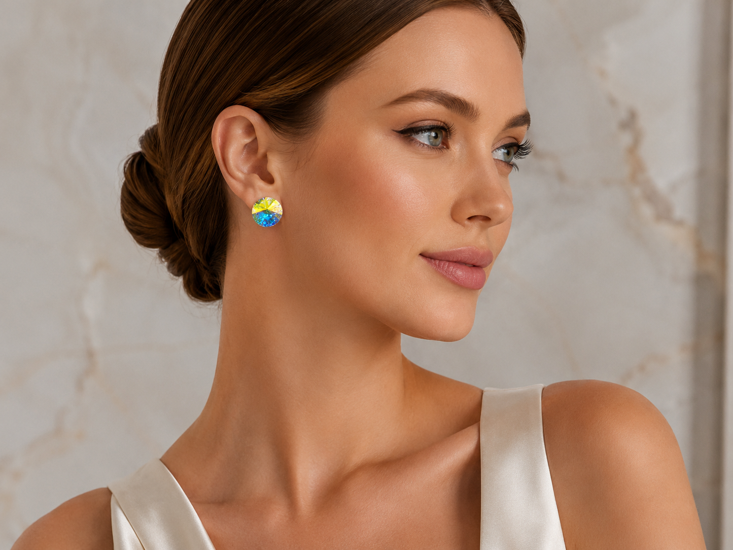 Aurora Prism CZ Stud Earrings