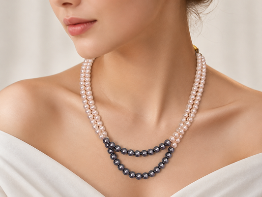 Twilight Pearl Mala Necklace