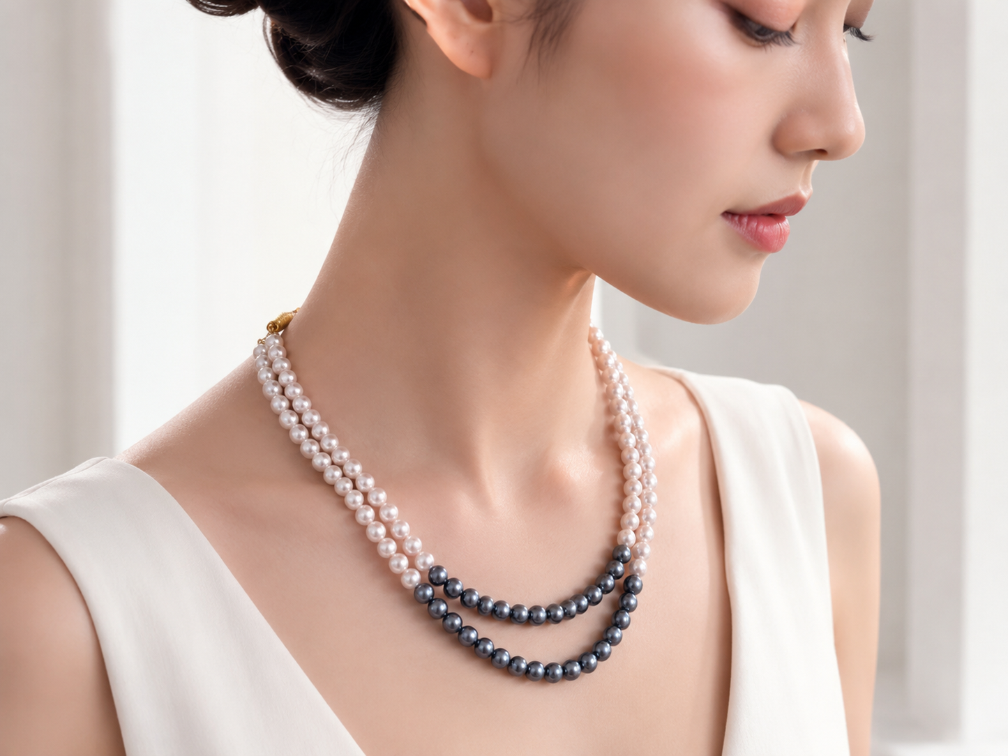 Twilight Pearl Mala Necklace