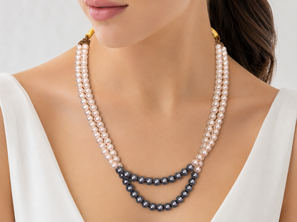 Twilight Pearl Mala Necklace