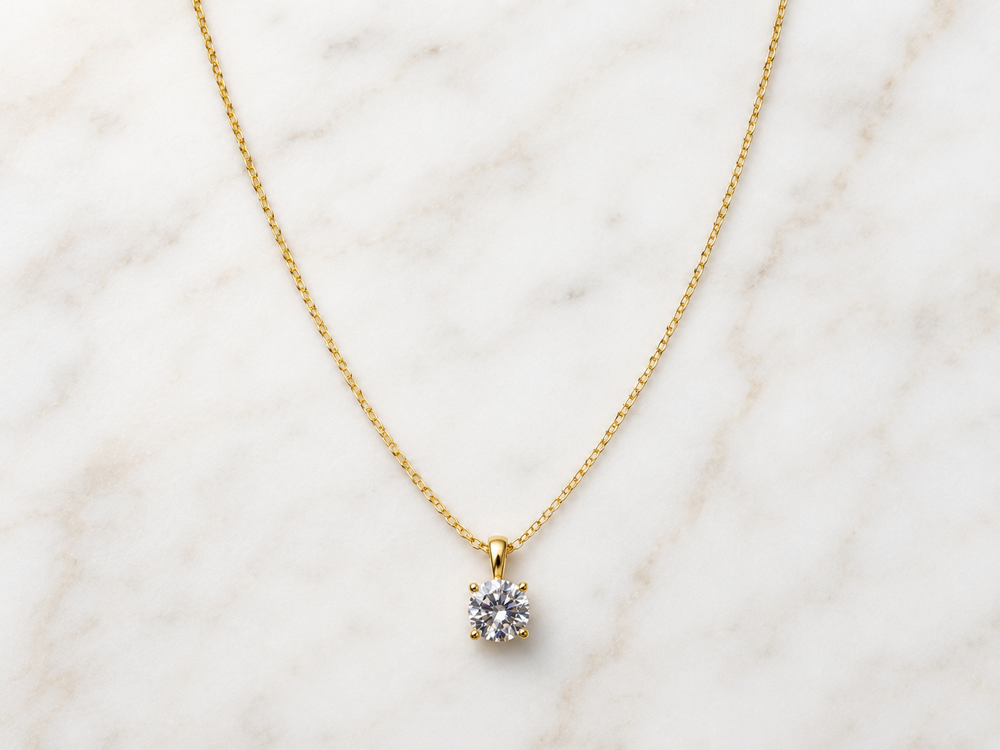 Classic Solitaire CZ Pendant