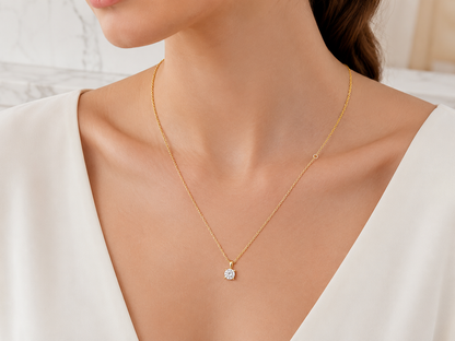 Classic Solitaire CZ Pendant