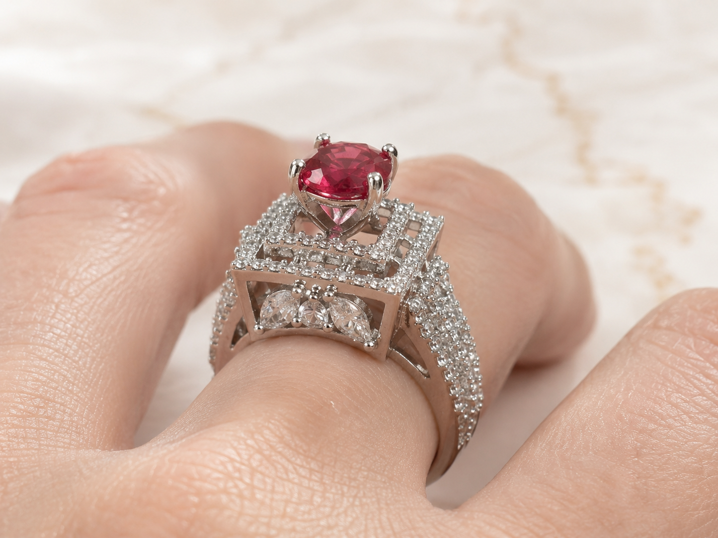 AD Designer Cocktail Ring