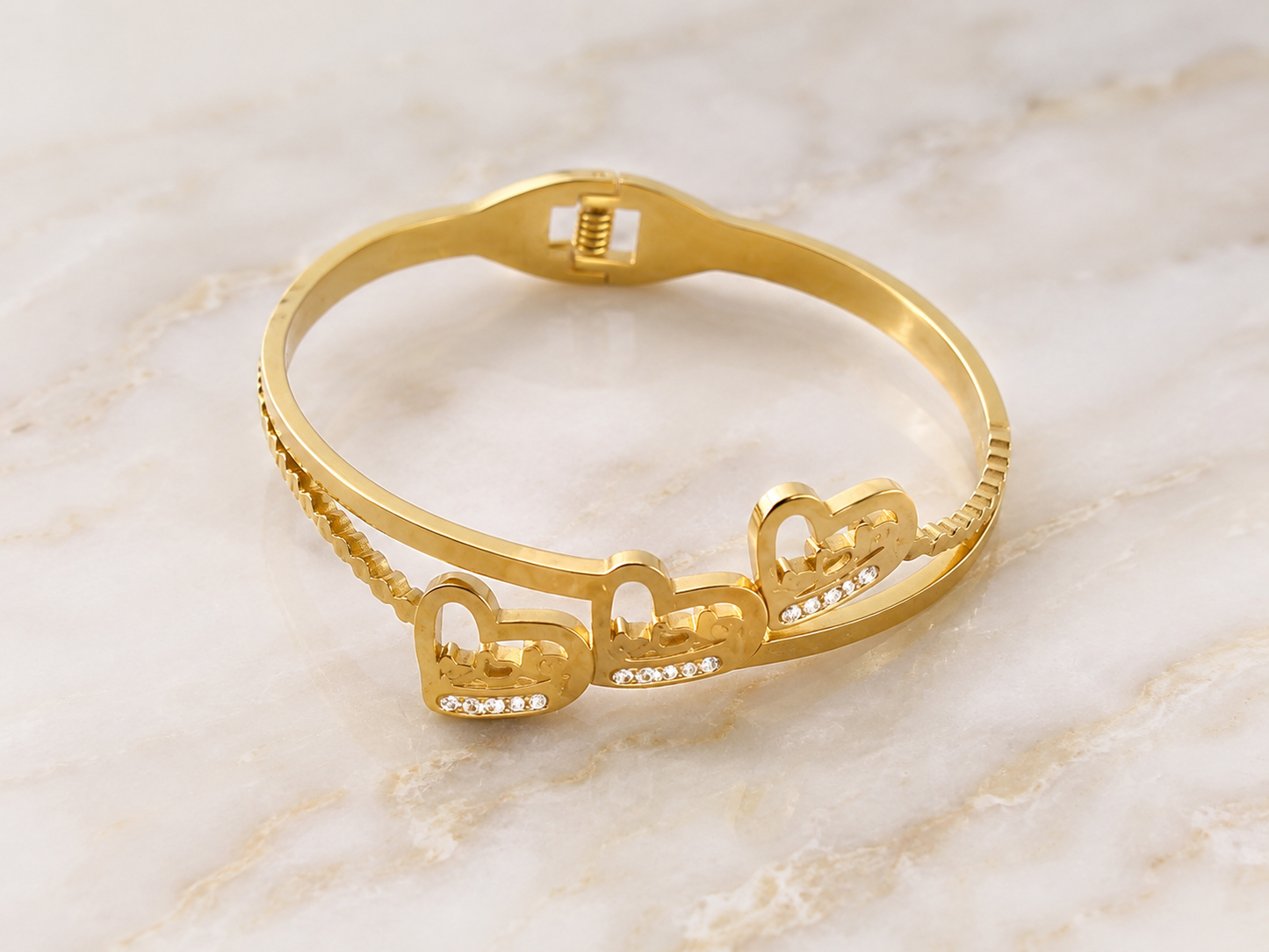 Triple Heart Sparkle Bracelet